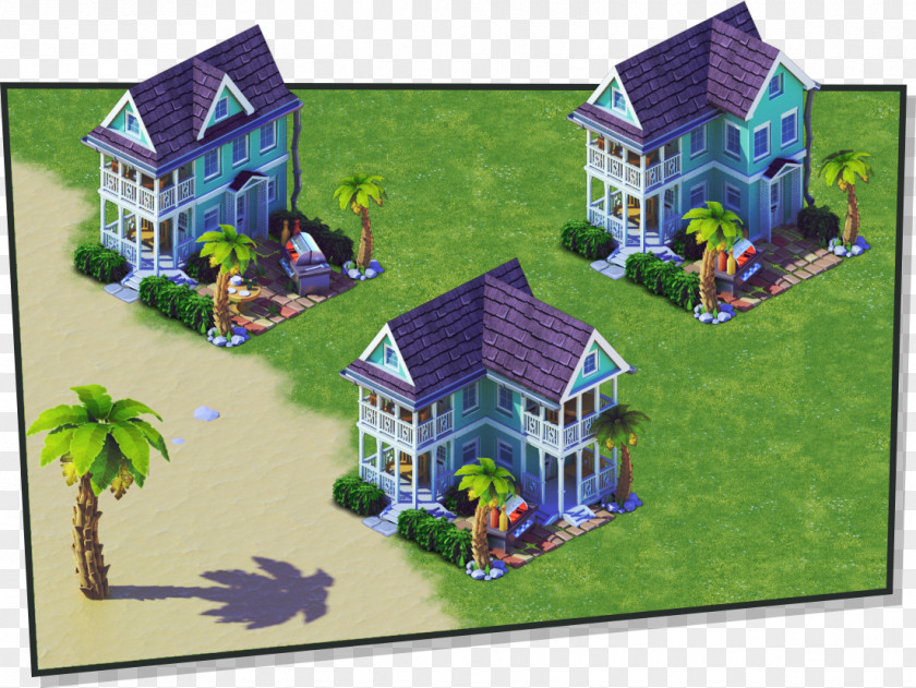 Isometric City Suburb Biome Landscaping PNG