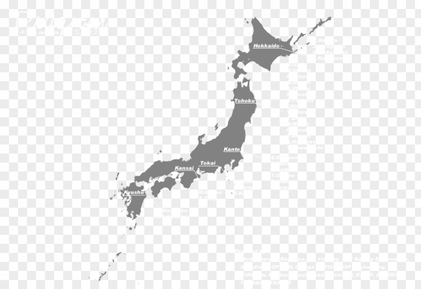 Japan Map Stock Photography PNG