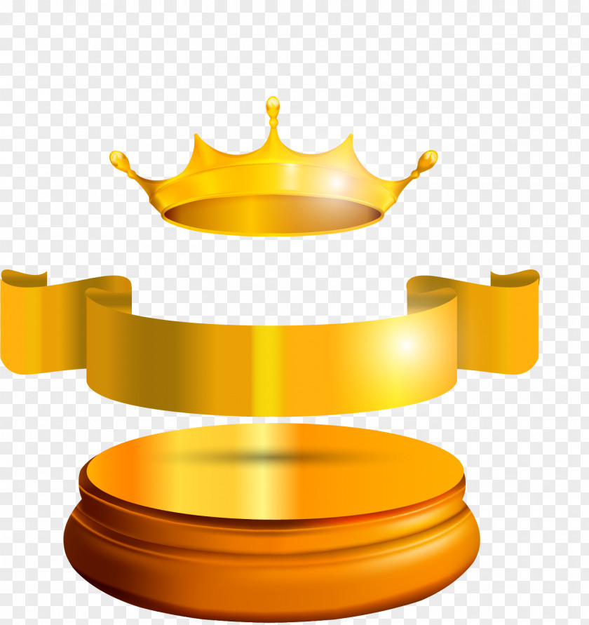 Cartoon Gold Crown PNG gold crown clipart PNG