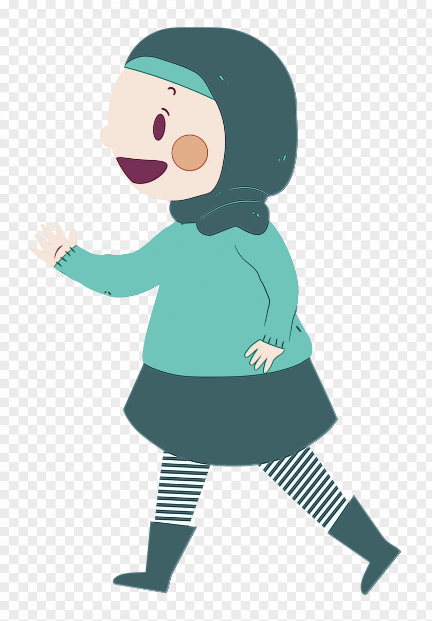 Cartoon Human Character Joint Headgear PNG