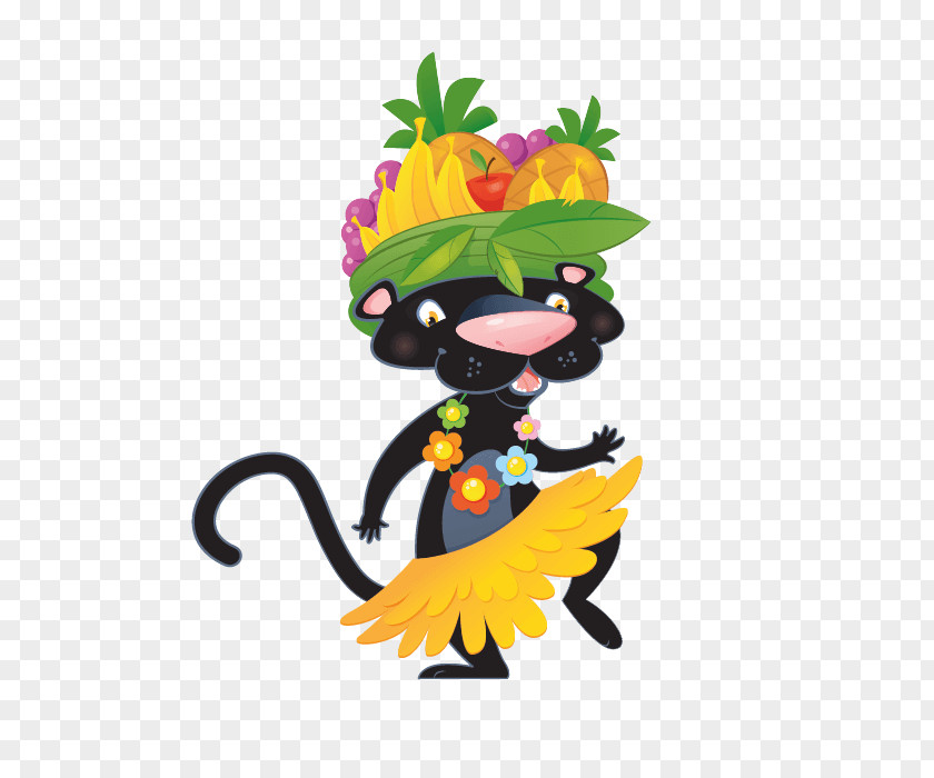 Cat Character Flowering Plant PNG
