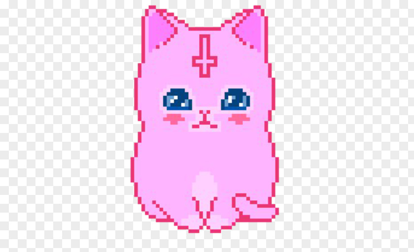 Cat Image Pixel Design PNG
