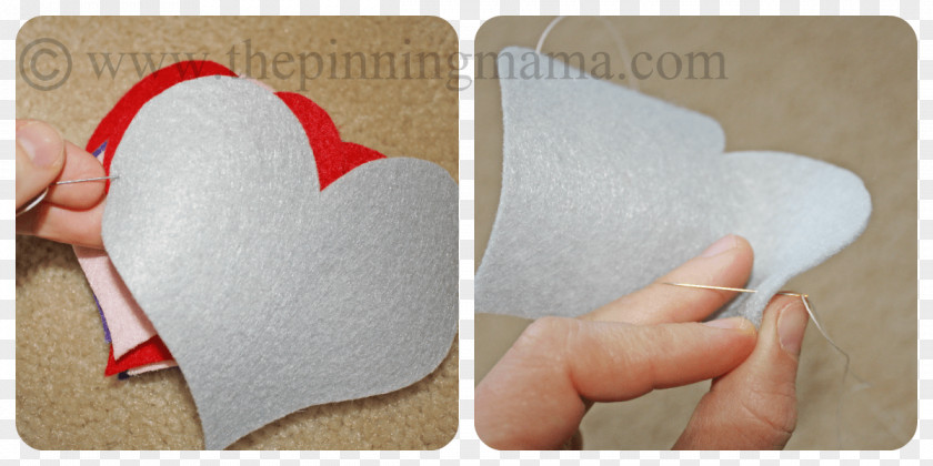 Felt Garland Paper Product Design Heart PNG