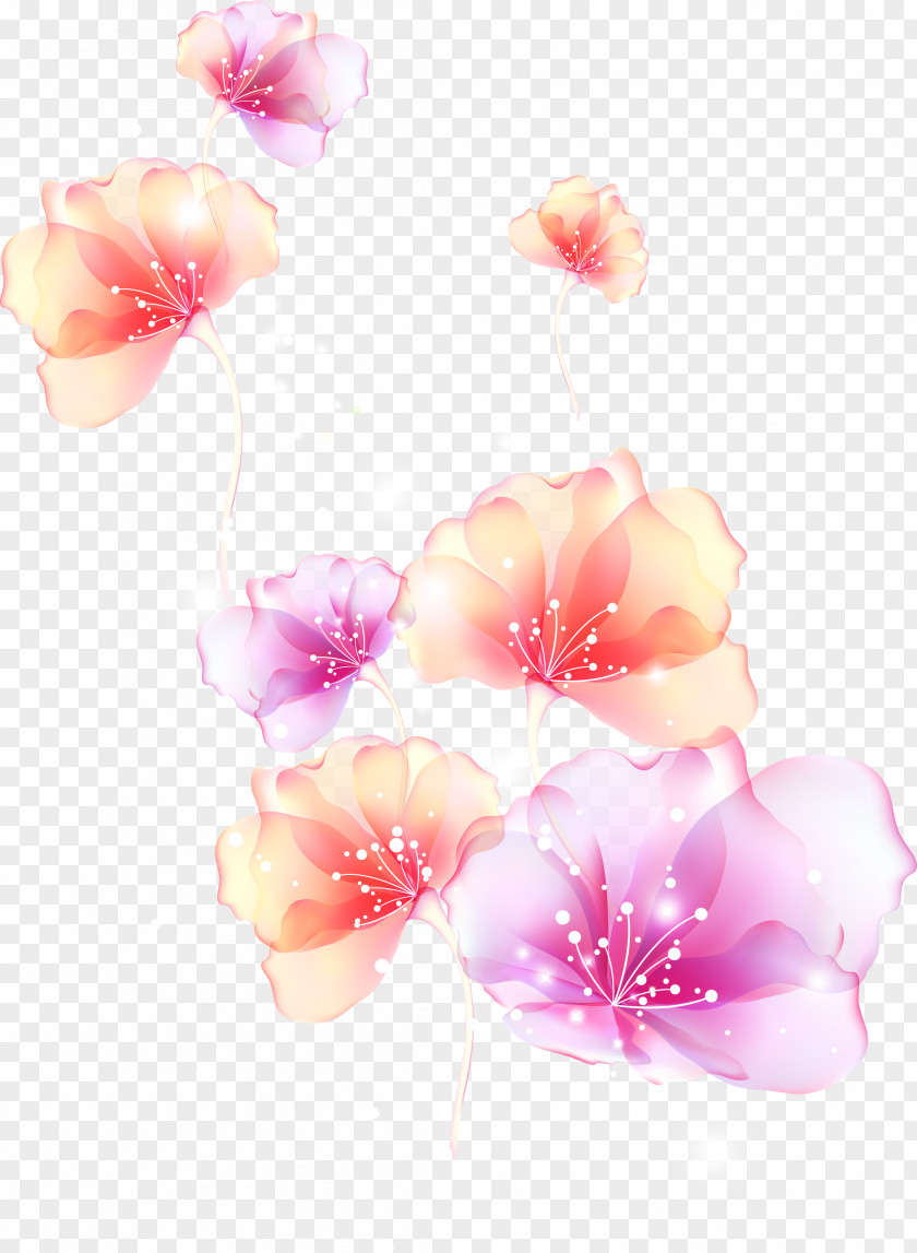 фиолетовые цветы Pink Flower Floral Design Clip Art PNG