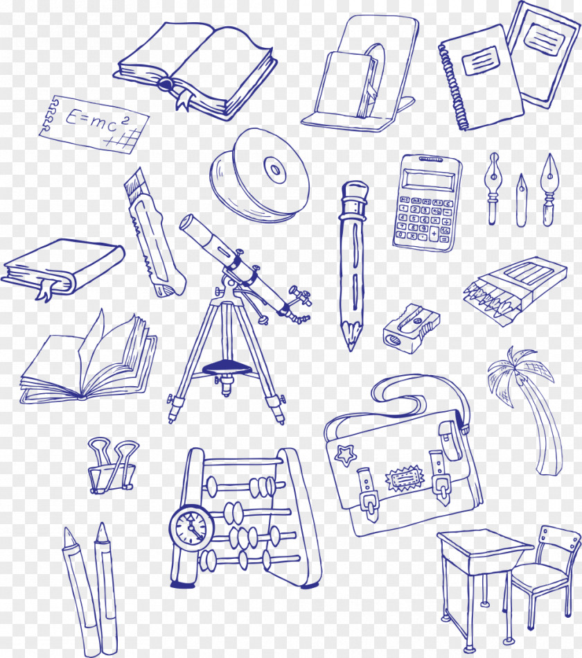 School Supplies Collection Drawing Vecteur Computer File PNG
