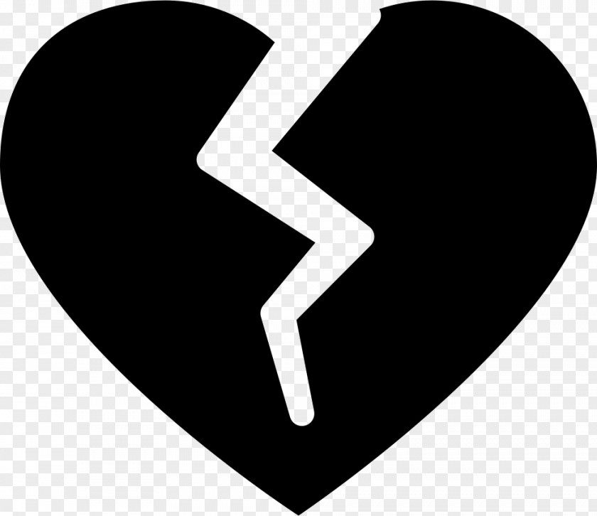 Silhouette Drawing Broken Heart PNG