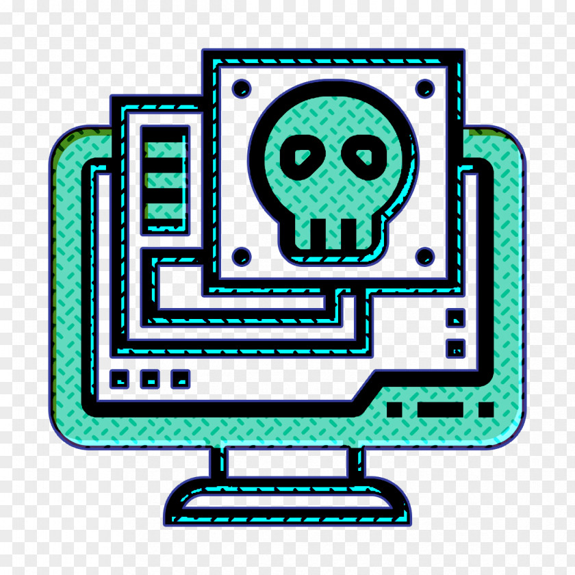 Virus Icon Skull Cyber Crime PNG