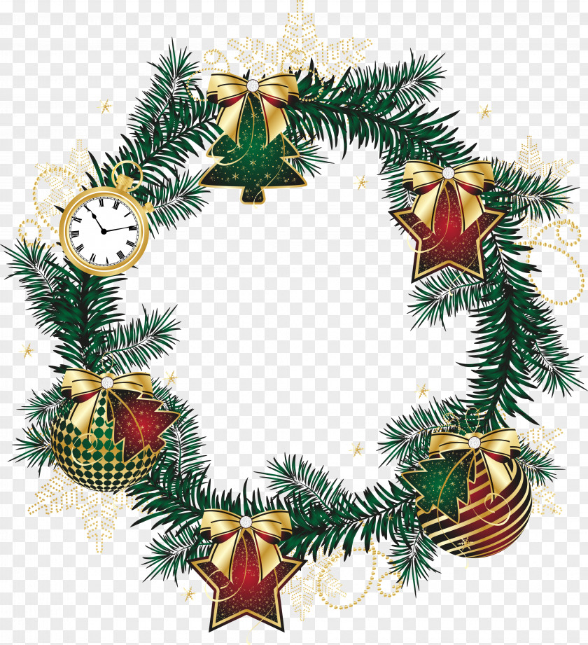 Wreath Christmas Garland Kerstkrans Santa Claus PNG