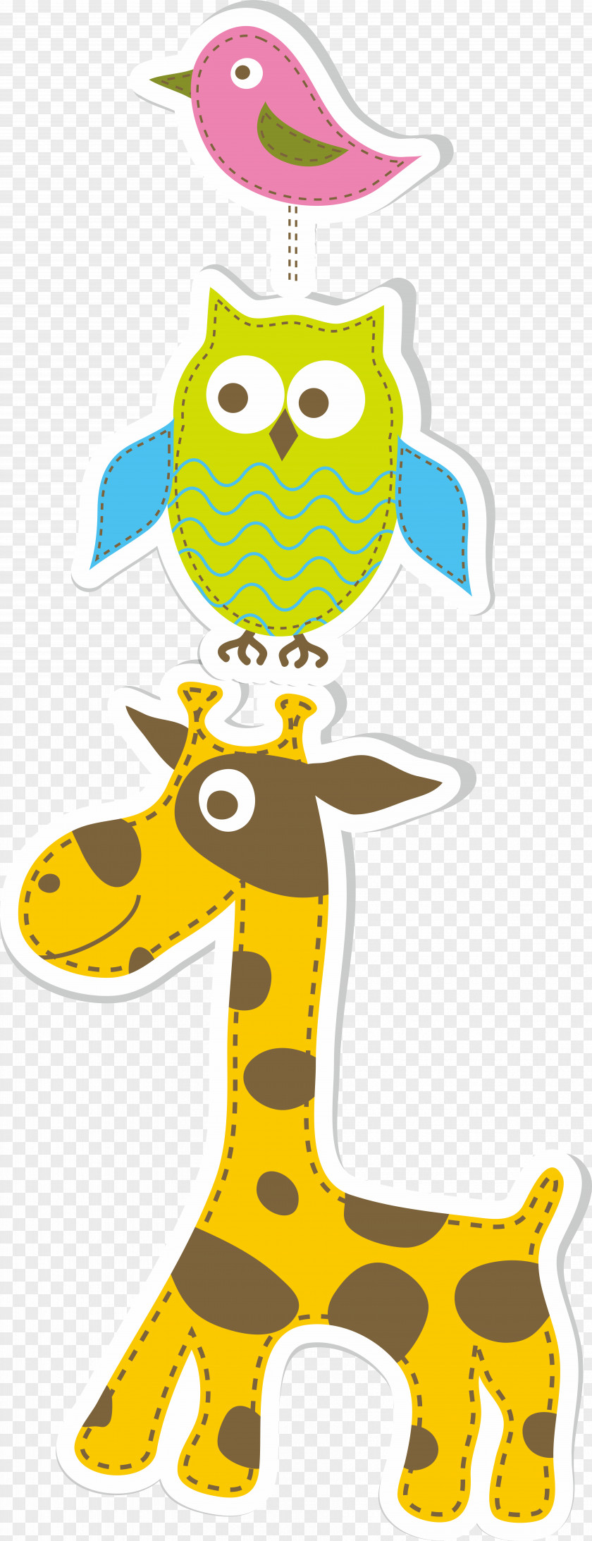 Cartoon Giraffe Greeting Card Euclidean Vector Postcard Birthday Template PNG