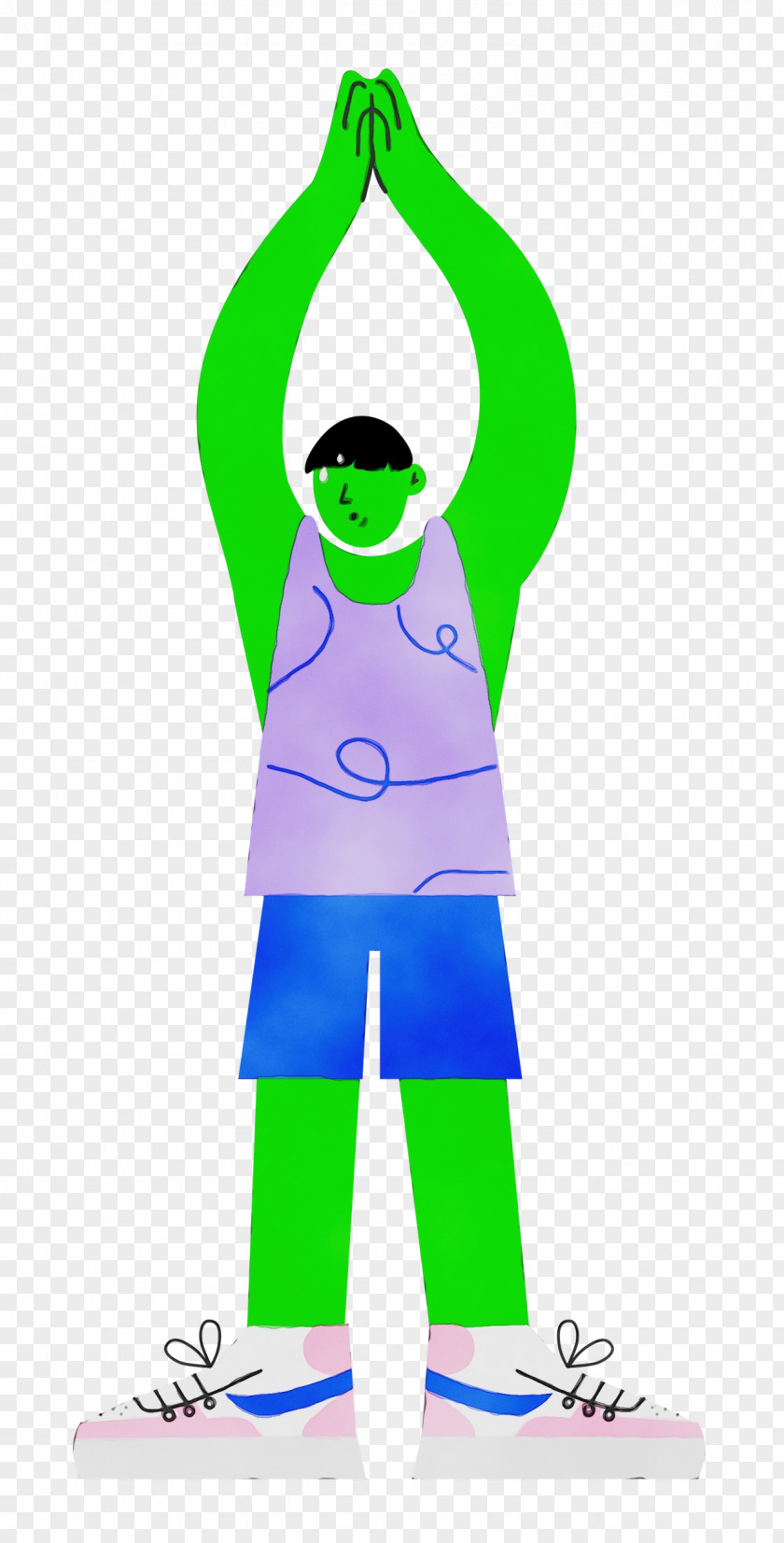 Green Outerwear / M Violet Character Headgear PNG