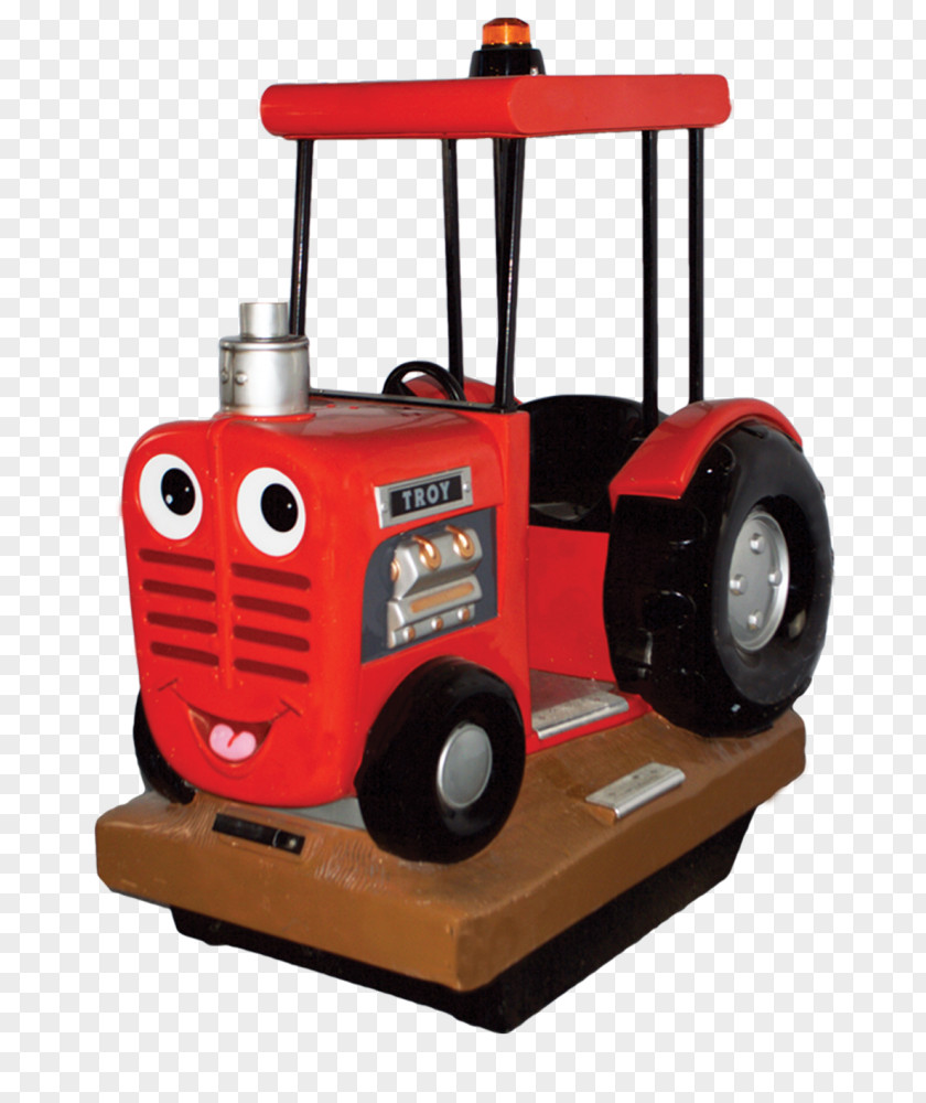 Tractor Kiddie Ride Machine Plough Amusement Park PNG