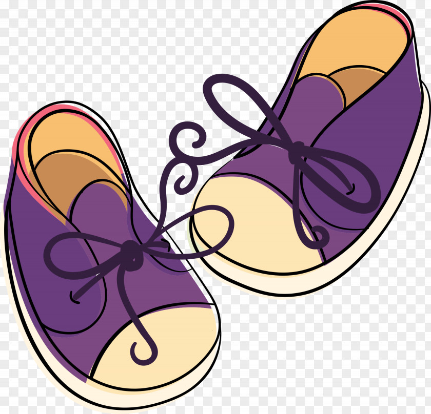 Vector Cartoon Purple Shoes Shoe Infant Boy Illustration PNG