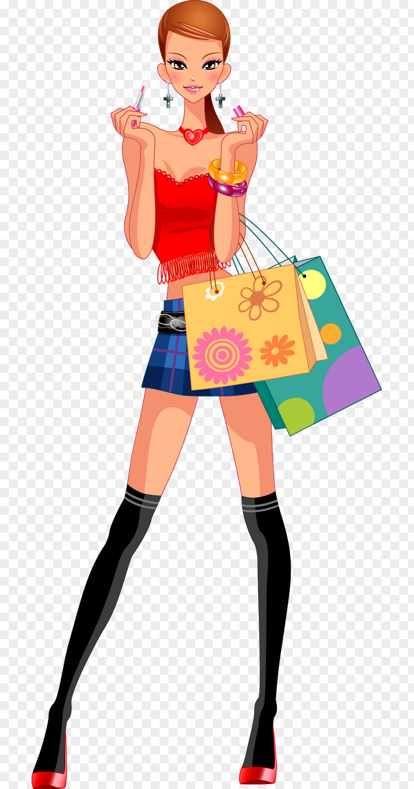 Woman Shopping Clip Art PNG