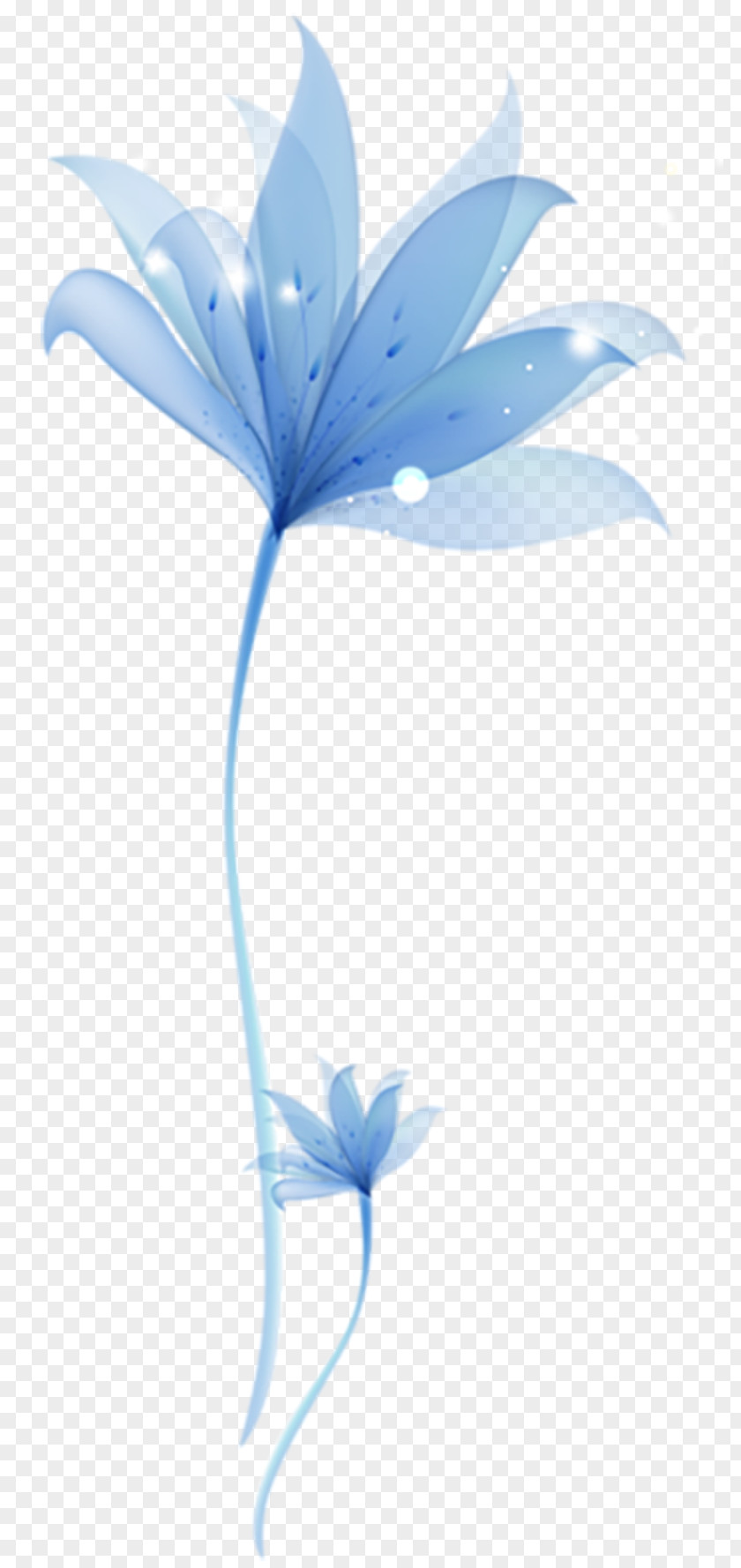 Flower Watercolour Blue Art Purple Clip PNG