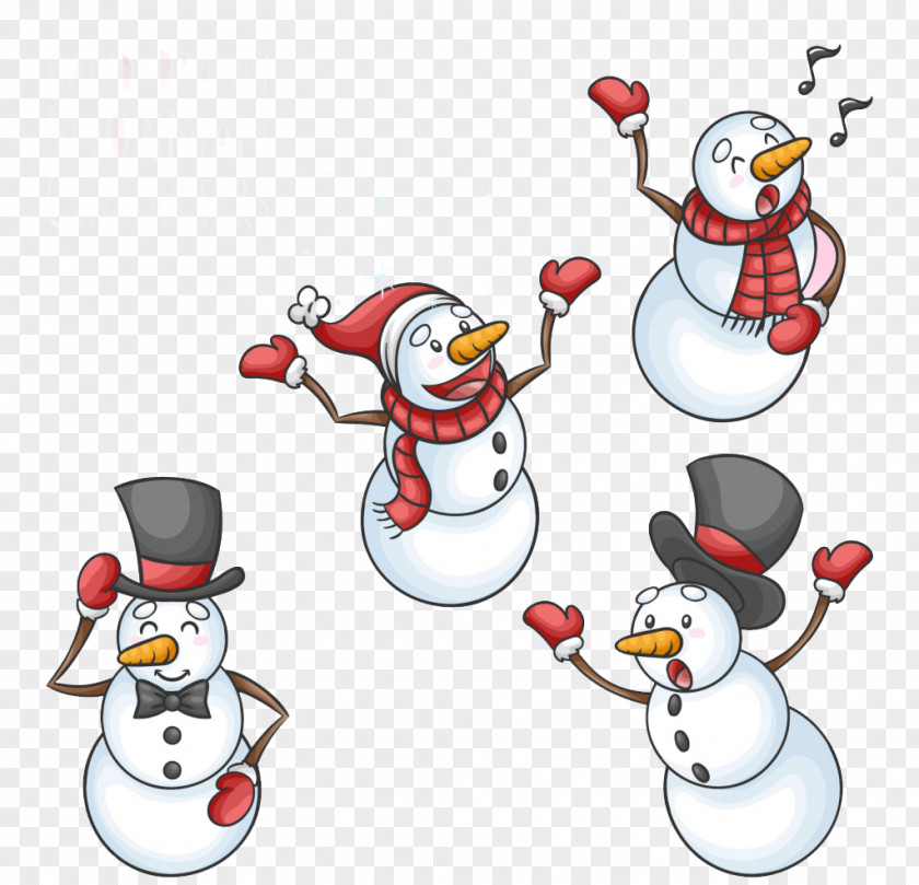 Snowman Vector Illustration PNG