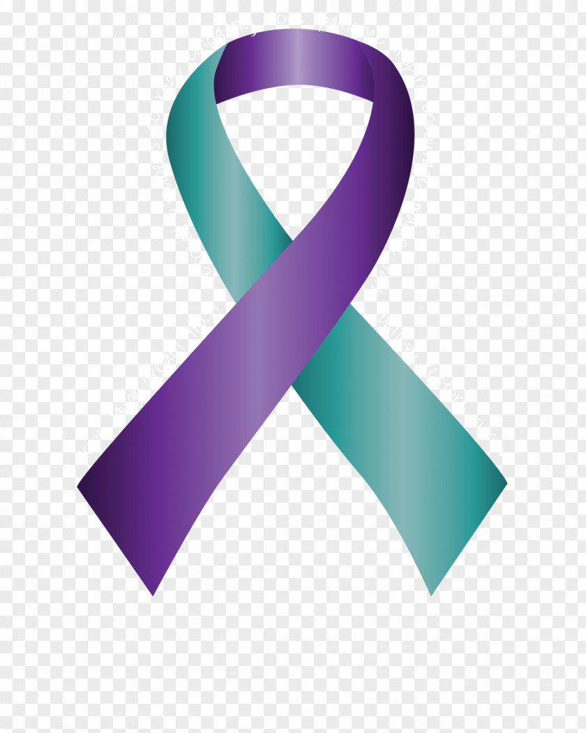 Watercolor Ribbon Awareness Purple Lavender Color PNG
