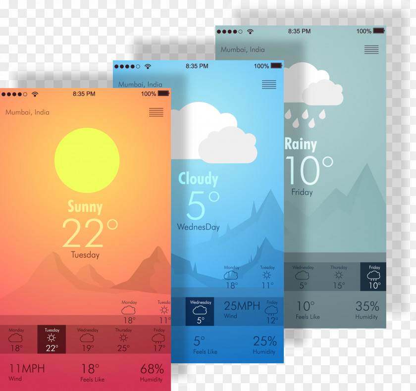 Weather APP Introduction Layout Pictures Mobile App Graphical User Interface Icon PNG