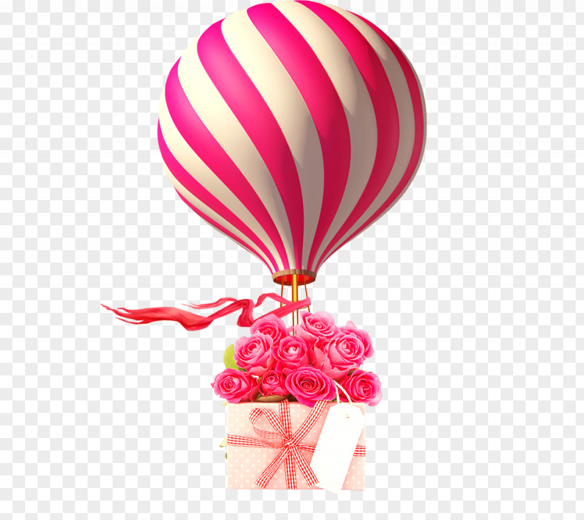 Women 's Day Promotional Gifts Hot Air Balloon Animation PNG