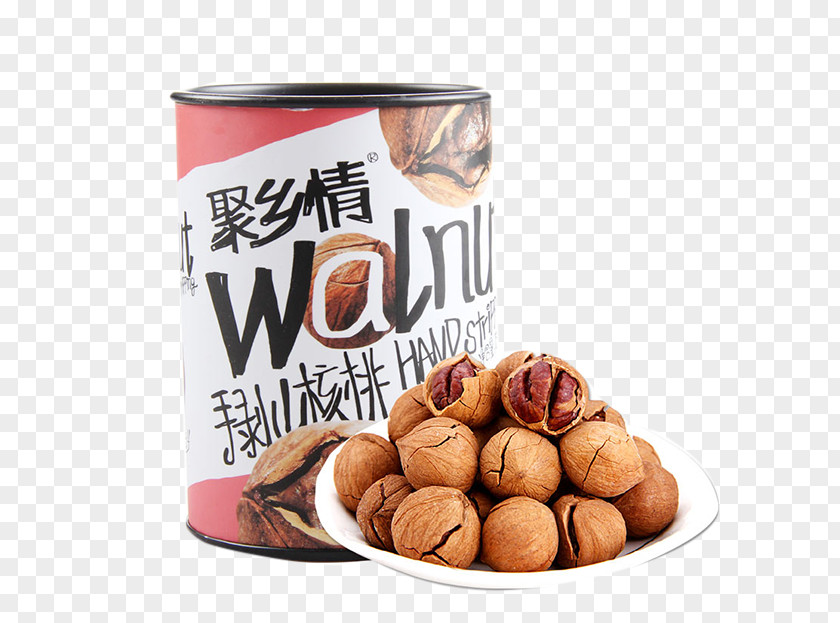 Cylindrical Hand Stripping Walnut Canned Circle Flavor PNG
