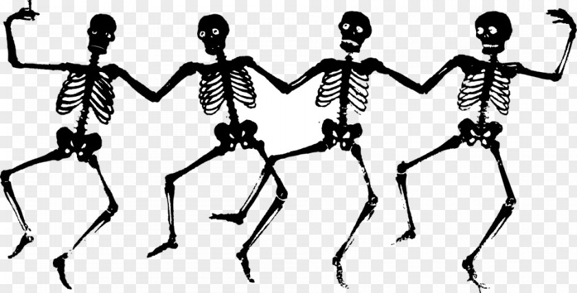 Dancing,lovely,skeleton Human Skeleton Dance Clip Art PNG