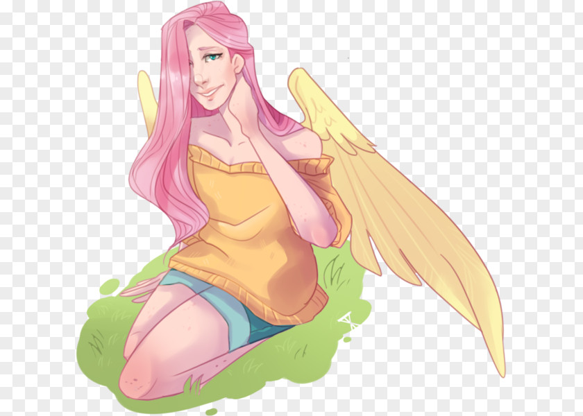 Humanized Antibody Fluttershy Pony DeviantArt PNG