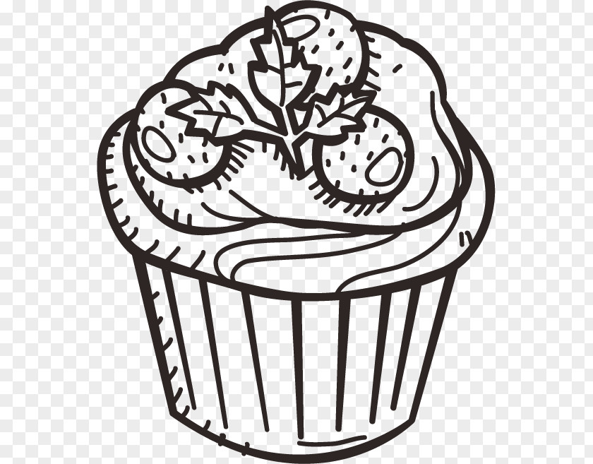 Cake Vector Drawing Sketch PNG