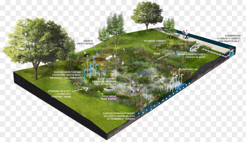 Detention Basin Retention Stormwater Vault Pond PNG