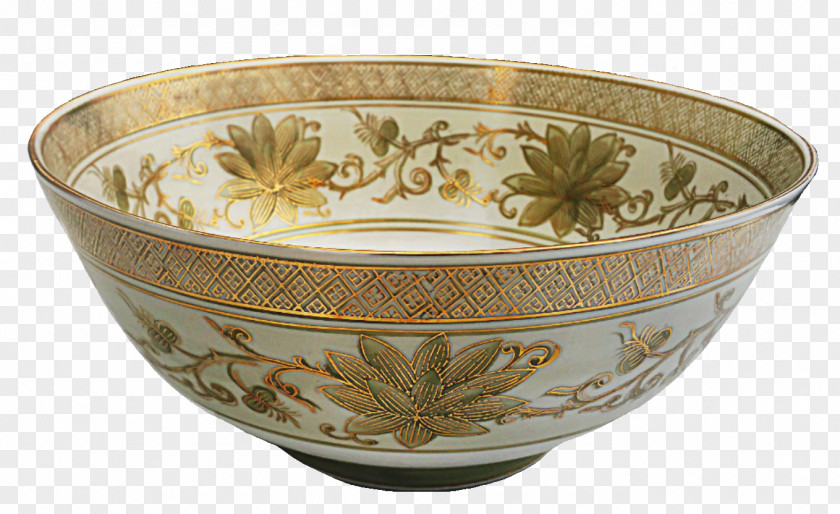 Hand Painted Style Bowl Porcelain Glass Tableware Decorative Arts PNG
