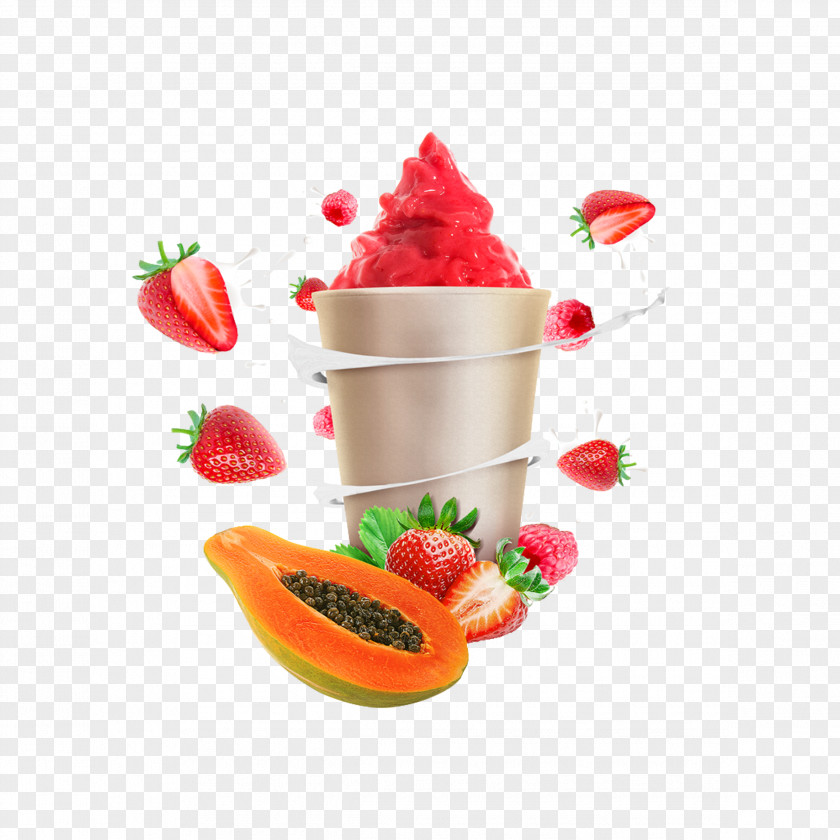 Strawberry Smoothie Ice Cream Juice Milkshake PNG