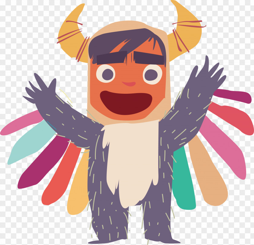 Children Dressed In Colorful Wings Ball Adobe Illustrator Illustration PNG