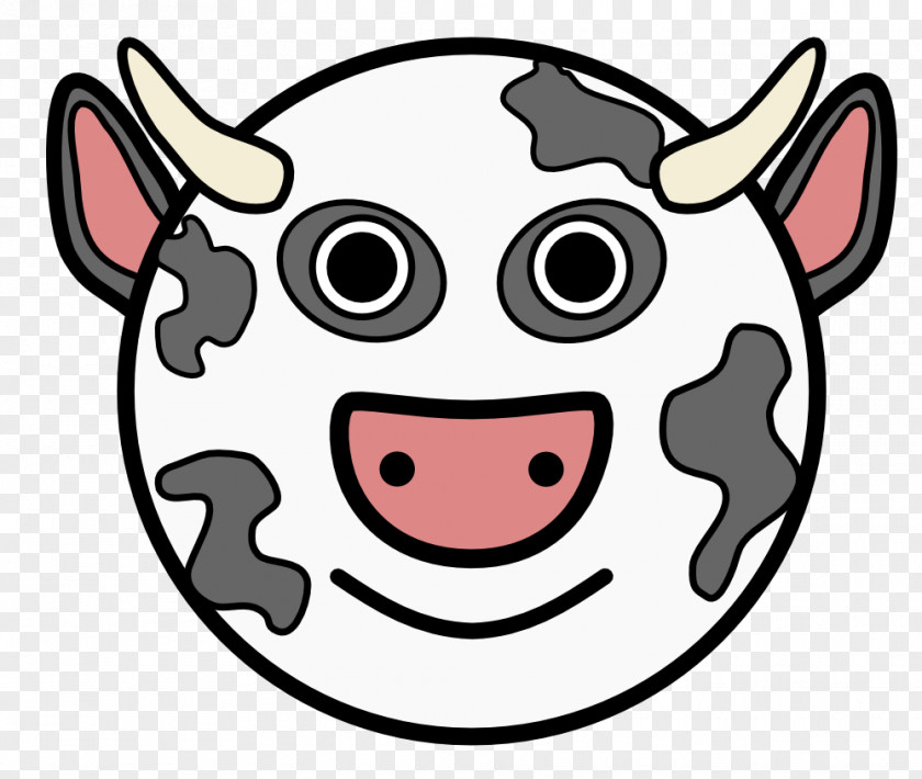 Cow Head Holstein Friesian Cattle Cartoon Clip Art PNG