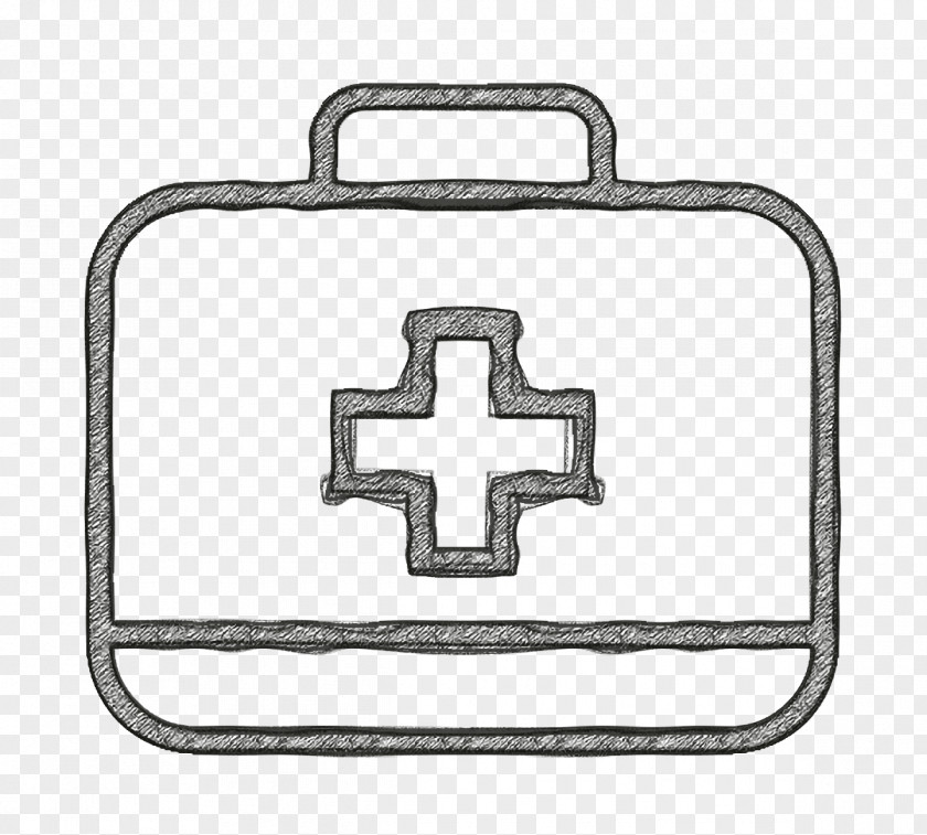 Cross Rectangle Bag Icon First Aid Medical PNG