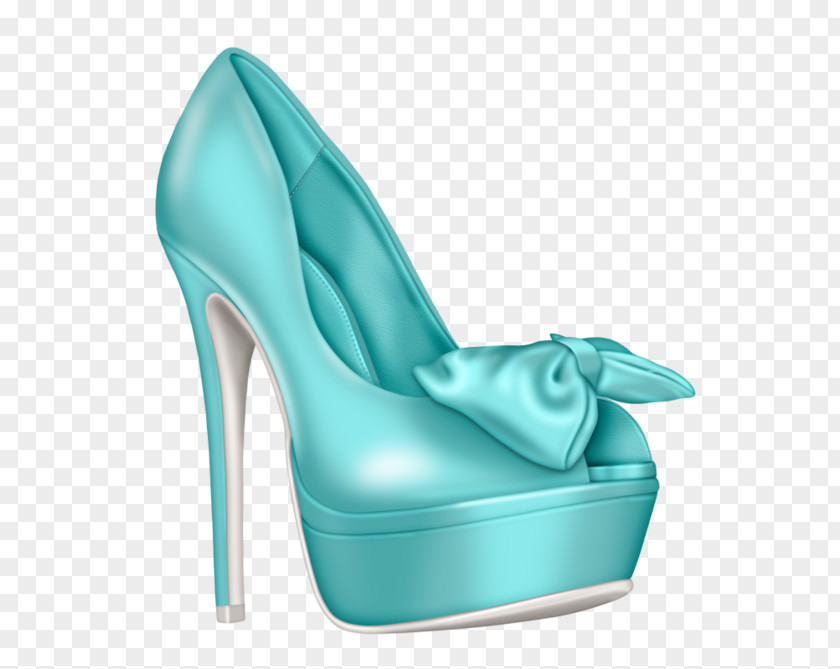 Cyan Ms. Heels Shoe High-heeled Footwear Clip Art PNG