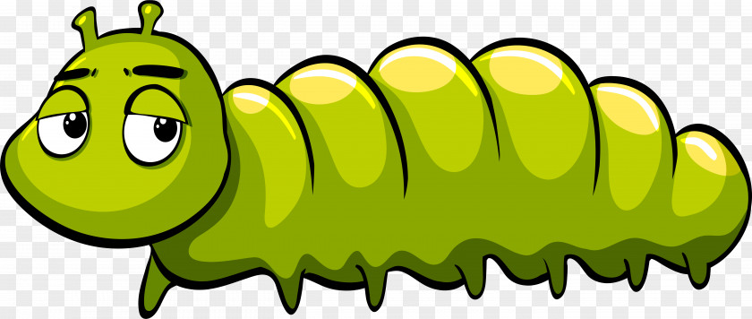 Green Cartoon Caterpillar Royalty-free Illustration PNG