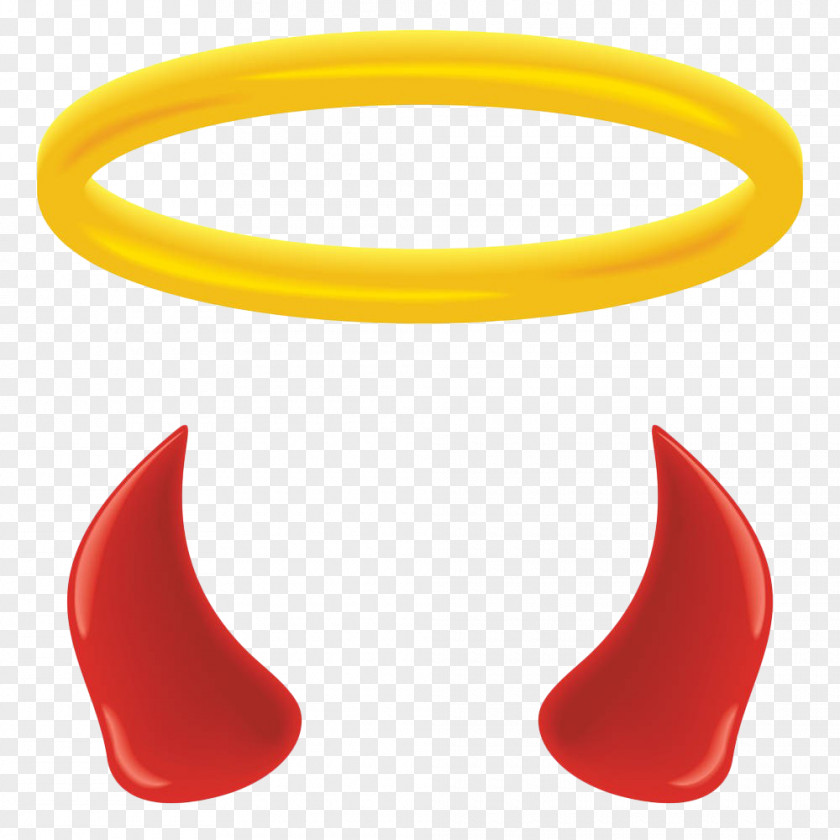 Hand Painted The Devil Angle Angel Ring Halo Clip Art PNG