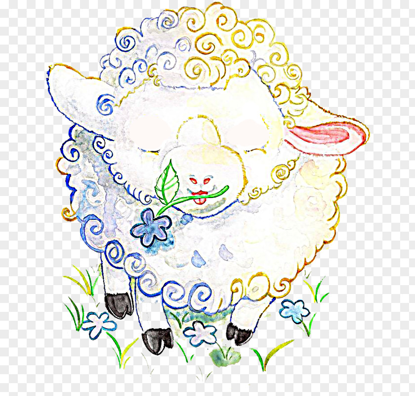 Sheep Watercolor Painting Drawing Clip Art PNG