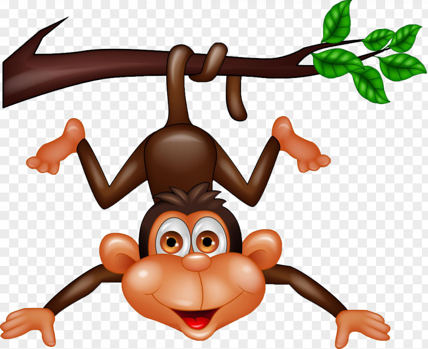 The Little Monkey On Branches Royalty-free Clip Art PNG