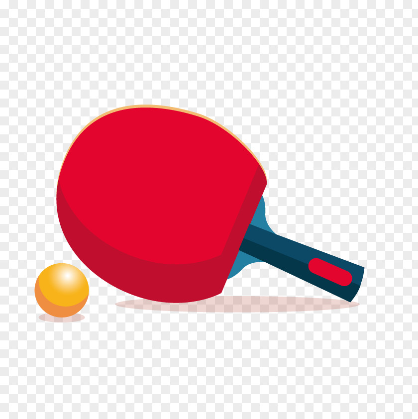 Vector Table Tennis Racket Ball PNG