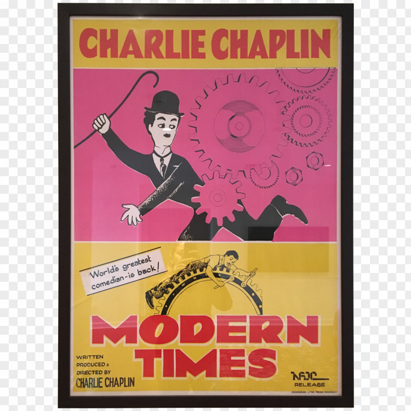 Charlie Chaplin Film Poster Classical Hollywood Cinema PNG