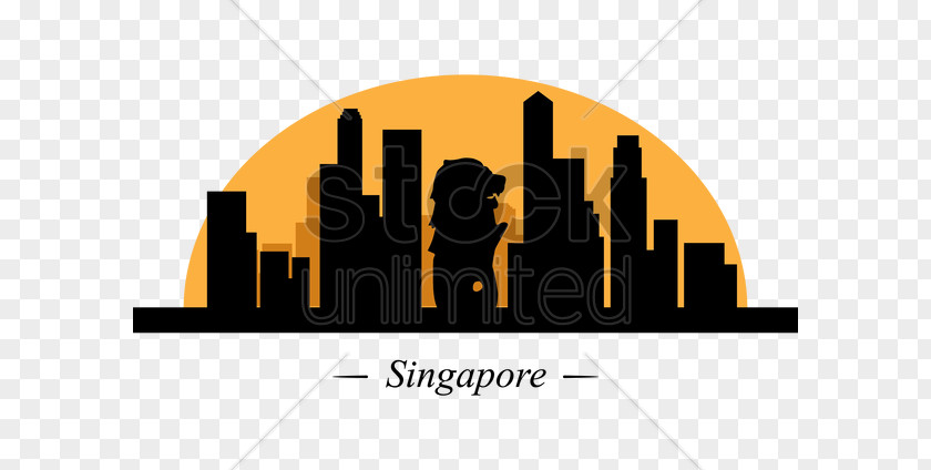 Silhouette Singapore Skyline PNG