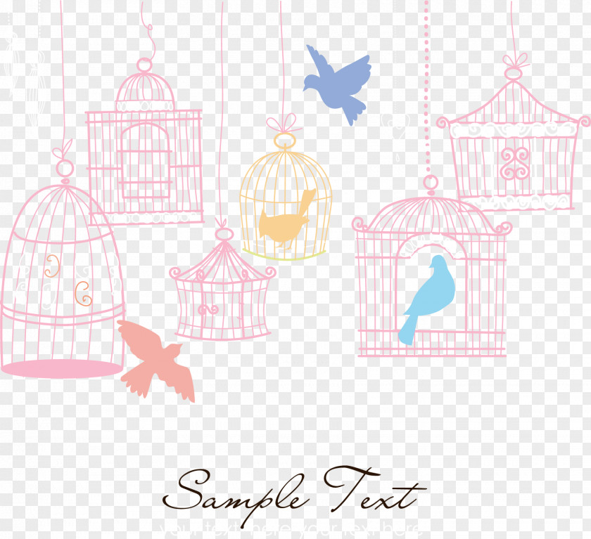 Small Fresh Decorative Bird Cages And Birds Birdcage Domestic Canary PNG