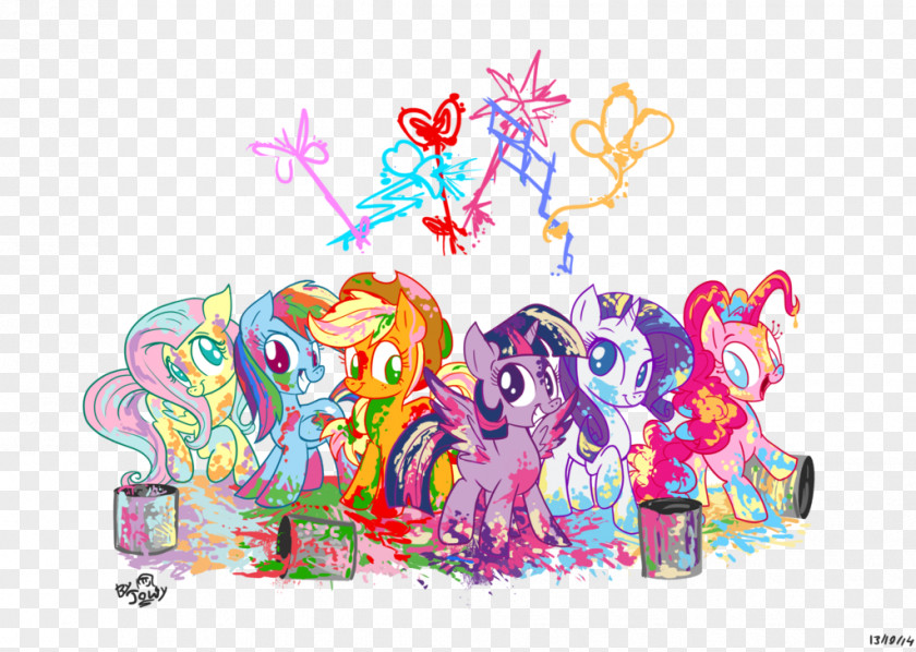 Hand Painted Rainbow Dash Twilight Sparkle Rarity Art Pony PNG