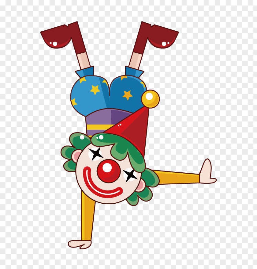 Handstand Clown Image Clip Art Cartoon Illustration PNG