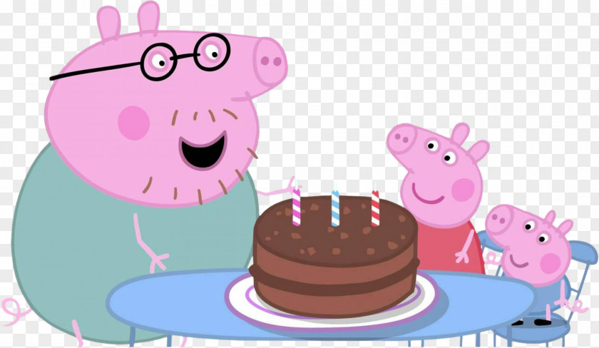 PEPPA PIG Daddy Pig Birthday Episode Animated Cartoon Child PNG
