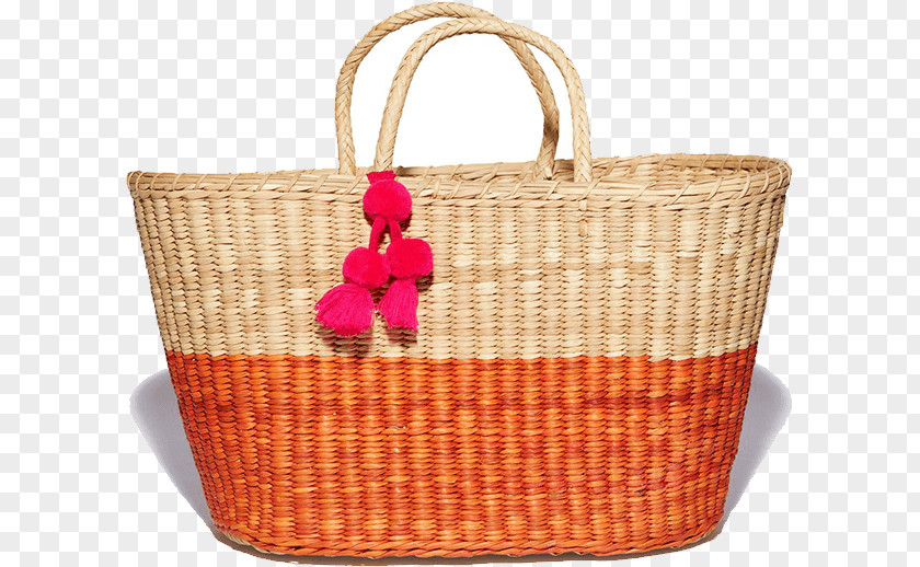 Straw Hat Sunscreen Tote Bag Wicker Hamper Picnic Baskets PNG