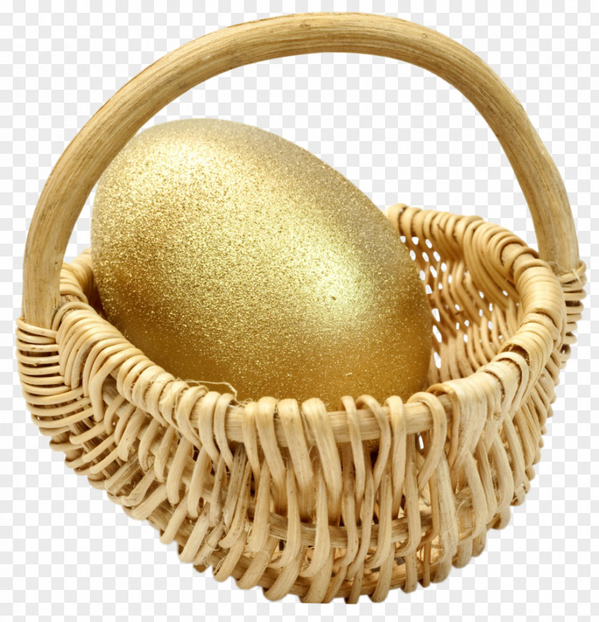 Bamboo Basket Eggs Easter Bunny Egg In The PNG