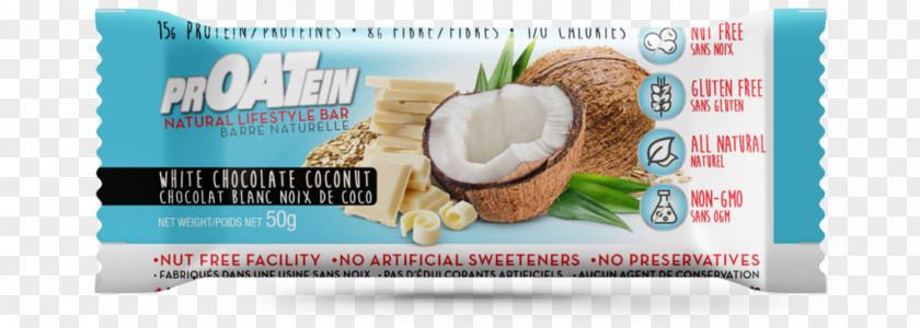 Coconut Chocolate Bar Fudge White Protein PNG