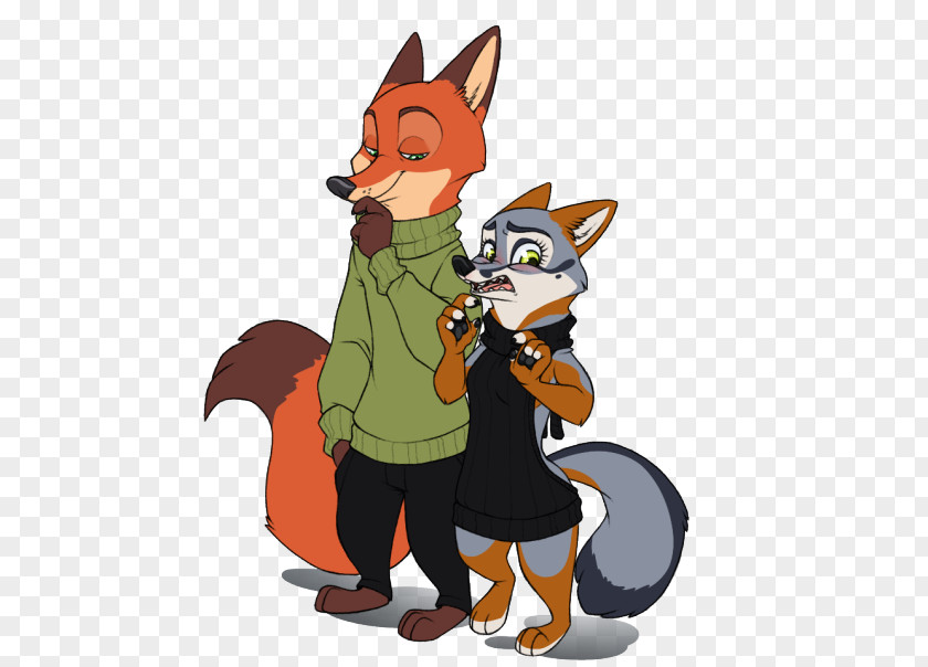 Dog Nick Wilde Fox Polo Neck Sweater PNG