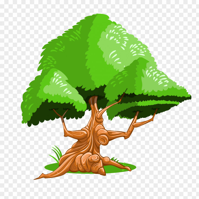 Green Tree Model Illustration PNG