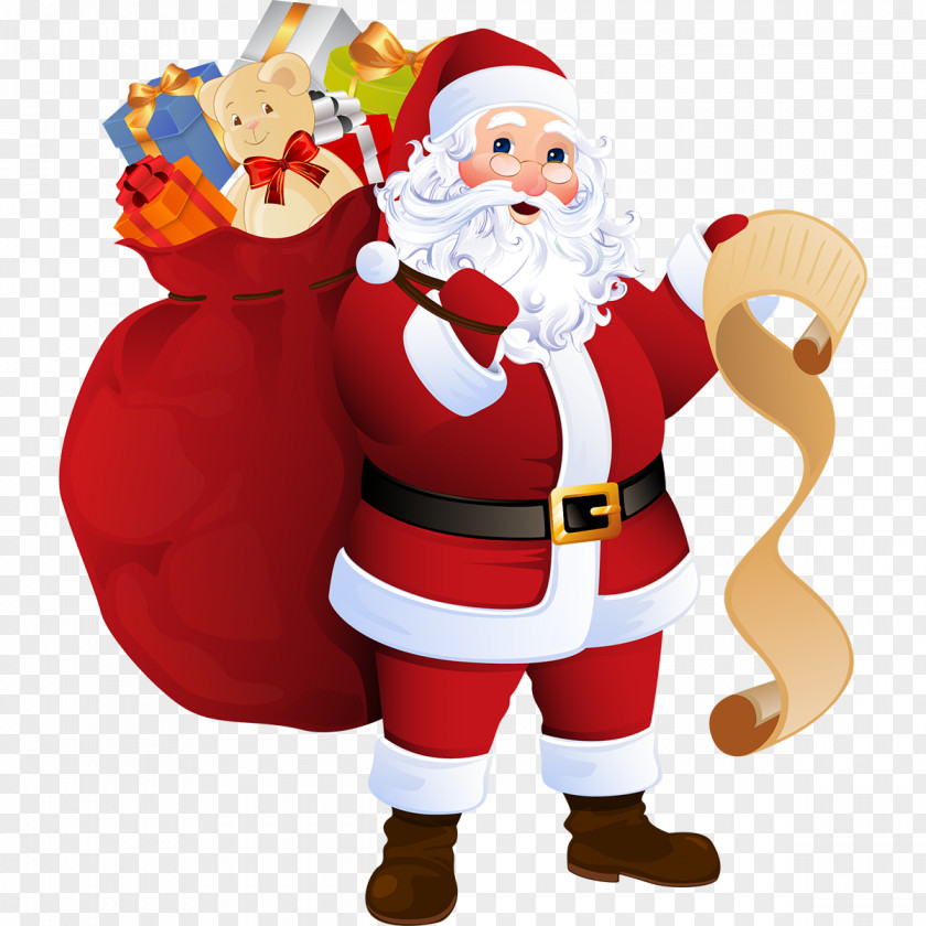 Ice Skates Santa Claus Father Christmas Gift Clip Art PNG